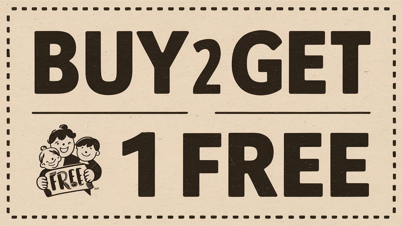 Buy 2 Get 1 Free