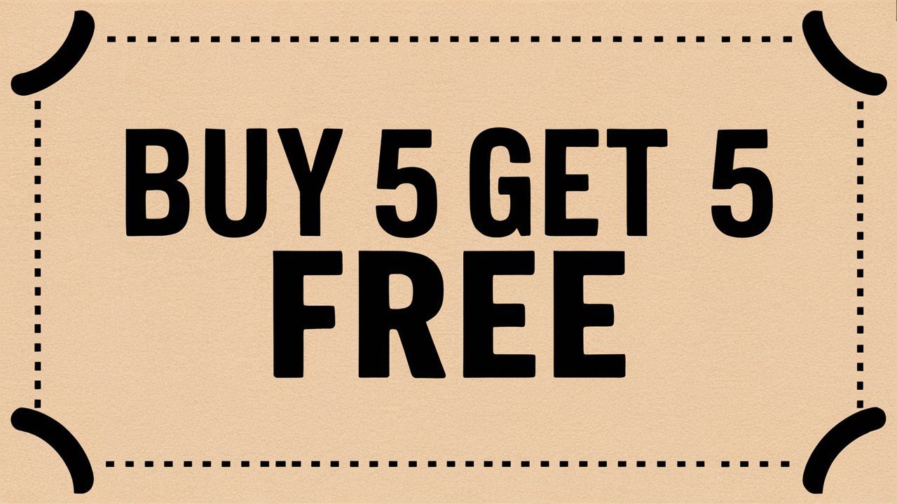 Buy 5 Get 5 Free